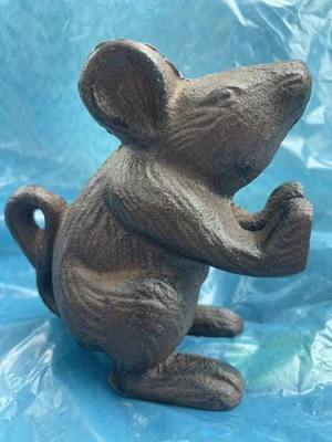Cast Iron Mouse Door Stop – Vintage Rustic Style for Bedroom, Bath & Outdoor Use - Image 1 of 4