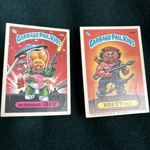1986 Müll Eimer Kinder Ser. 4 Stickerkarten: Outerspace Chase & Brett Vett - Bild 1 von 16