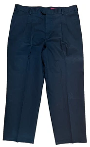 Pantalones de vestir Nordstrom para hombre 42W x 30L negro plisado 100 % algodón sin arrugas - Imagen 1 de 9