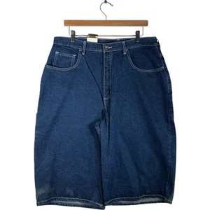 Vintage Urban Jeans-wear Baggy Denim Shorts 36x16 Blue NWT - Picture 1 of 6