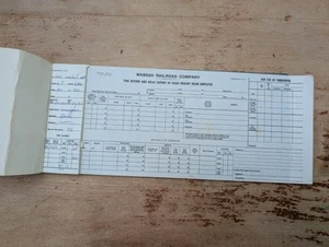 VTG Wabash Railroad Time Report For Freight Form 858 Book Partially Empty 1960s - Picture 1 of 16