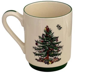 Spode Christmas Tree Mug Stackable Classic Green Trim S3324-A16 EUC - Picture 1 of 7