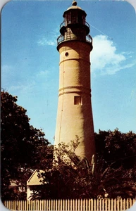 Postcard Key West Lighthouse Florida FL Posted 1952 - Picture 1 of 2