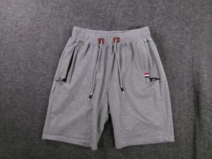 Mejores Pantalones Cortos Clásicos para Hombres Grandes Grises Deportes Elásticos Bolsillos Con Cordón Casual - Imagen 1 de 11