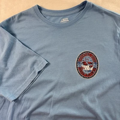 IZOD Saltwater Relaxed Classics T-Shirt Men’s Sz M Coastal Sun Wave Patrol Blue - Image 1 of 4