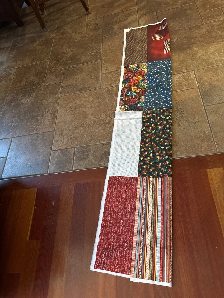 2 yard Fabric Panel - Hoffman  Digital Ol' St Nick  8  Fat Quarter Blocks - Image 1 of 1