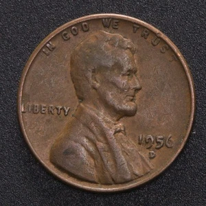 1956-D 1C Lincoln Wheat Cent BN USA BB462 - Bild 1 von 4