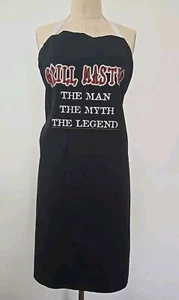 Attitude Aprons Black Canvas Bib Apron Grill Master The Man Myth Legend - Picture 1 of 8