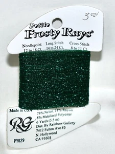 Rainbow Gallery Petite Frosty Rays metal polyester/nylon/rayon 6 yds PY029 green - Picture 1 of 1