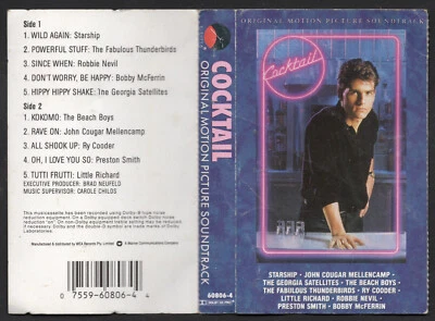 1988 MUSIC AUDIO CASSETTE TAPE [ALBUM: COCKTAIL MOVIE SOUNDTRACK] VARIOUS ARTIST - Image 1 of 4