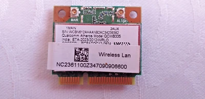 Carte wifi PC PORTABLE Packard Bell  Easynote MS2384 Mod QCWB335 - Image 1 of 2
