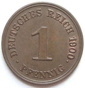 Münze Deutsches Reich Kaiserreich 1 Pfennig 1900 G in Stempelglanz - Bild 1 von 2
