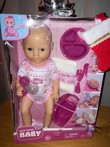 New Born Baby 15" Doll Drink & Wet ~ NEW - Picture 1 of 13