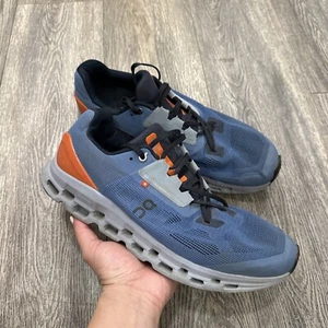 On Cloudstratus Lake Blue Grey Orange Running Shoes Men’s Size 12 - Picture 1 of 11