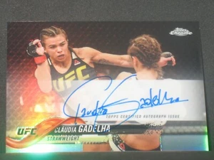 Claudia Gadelha 2018 Topps Chrome UFC Autograph Refractor Auto Brazil - Picture 1 of 2