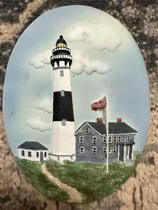 Montauk Point NY Lighthouse wall plaque, 3D. Collectable. Great condition! - Picture 1 of 2