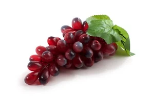 Best Artificial Large Bunch Purple Red Grapes Decorative Plastic Fruit Bowl New - Picture 1 of 2