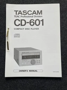 TASCAM CD-601 Odtwarzacz CD ORYGINALNA Instrukcja obsługi owners manual - very rare - Zdjęcie 1 z 3