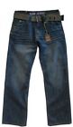 KAM LIGHT WASHED BLUE BELTED JEANS (LINX) IN WAIST 40 TO 60"