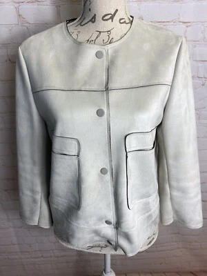 Women’s TU Grey Faux Suede Jacket Size 10 New Without Tags - Image 1 of 4