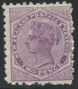 New Zealand 1891-95 2d lilac Die 3 Perf 10 SG# 219 Mint Lightly Hinged MLH - Picture 1 of 2