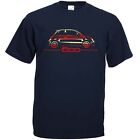 Fiat 500 Abarth fans men's car car t-shirt navy
