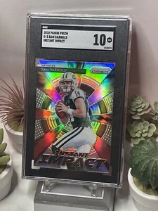 2018 Panini Prizm Sam Darnold Instant Impact #11-3 Argento Rifrattore Gemma 10 SGC - Foto 1 di 4