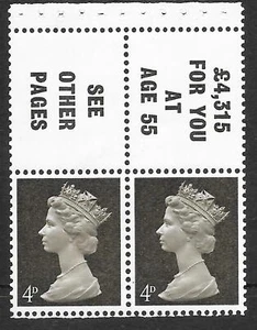 GB BOOKLET PANE SG732l 1968 M.N.H. - Picture 1 of 2