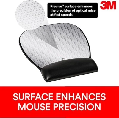 Mouse Pad Gel Wrist Rest 3M Precise Nonskid Base 8.7" x 9.2" NEW - Image 1 of 2