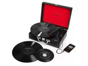 Tocadiscos Ricatech RTT20 Revolution Black con práctico diseño de estuche - Imagen 1 de 7