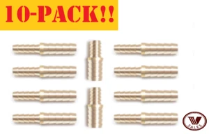 10-PACK! 1/2"X3/8" Brass Barb Hose Splicer Mender Straight Fitting 129-8-6 NEW! - Picture 1 of 5