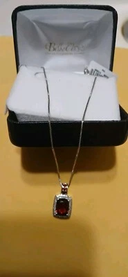 "Belk &Co."Sterling Silver Necklace w/ Pendant Gar E/C New With Tags! Good Deal! - Image 1 of 4