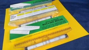 Rolling Ruler 3-pack Multi-Purpose Inches 1st line cm 2nd line measure angles - Picture 1 of 6