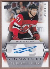 2019-20 Upper Deck Signature Sensations #SSMI Michael McLeod AUTO - DEVILS