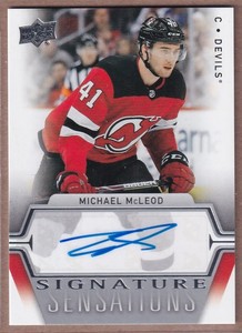 2019-20 Upper Deck Signature Sensations #SSMI Michael McLeod AUTO - DEVILS