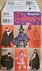 Simplicity 3595 Kostüme für Kinder Hexe Batman Clown Vampir Gr. 3-8 ungeschnitten - Bild 1 von 3