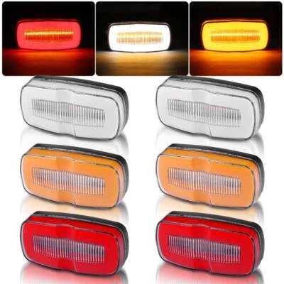 LED Side Marker Clearance Light Indicator Tail Brake Flowing Amber Truck Trailer - Image 1 of 4