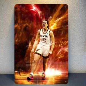 Fever Caitlin Clark Basketball Star Poster - Dynamic Iron Wall Art, 12x8 New - Picture 1 of 2