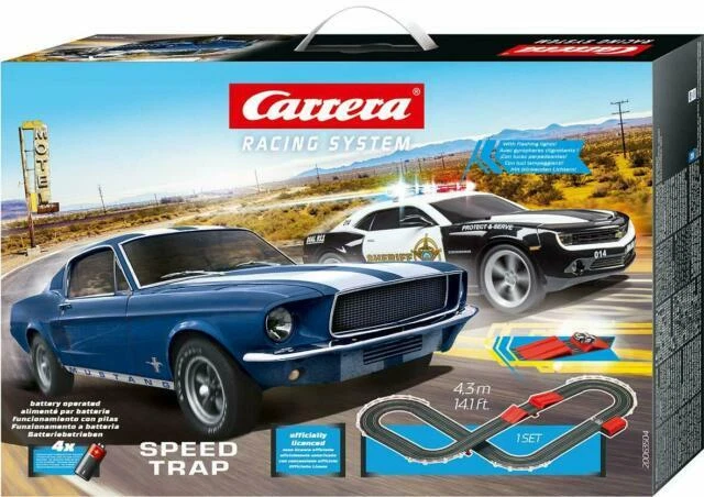 Carrera 63504 Speed Trap Car Racing Track Set with Jump Ramp