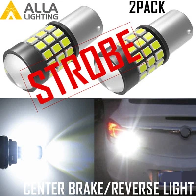 Alla Lighting LED 1156 White Strobe Backup Reverse Alert Light 6000K Super White - Image 1 of 4