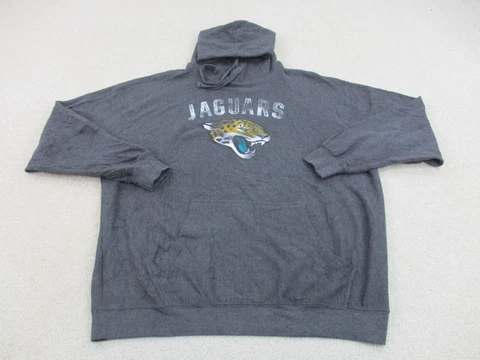 Jacksonville Jaguars Sweater Adult 2XL XXL Gray Green Football Hoodie Mens B03* Cover