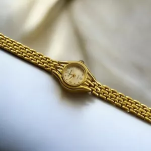 Women's Watch Stainless Steel Watch Ladies Quartz Gold Watch - Picture 1 of 5