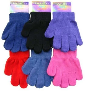 1x Girls Boys Toddler Small Size Magic Stretch Gloves Assorted Colours - Picture 1 of 2
