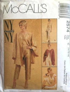 McCall's Sewing Pattern 2574, Unlined Jacket, Top, Capri Pant Size 6 - 10, Uncut - Picture 1 of 2