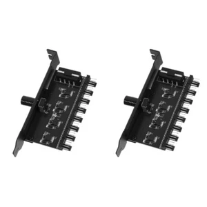 Set of 2 Chassis -Lüftergeschwindigkeitsregler Lüftersteuerung Fan-Hub - Afbeelding 1 van 12