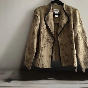 VTG 90s Perceptions  Women’s 12 Floral Blazer Open Front Modest  Cottage Core - Picture 1 of 11