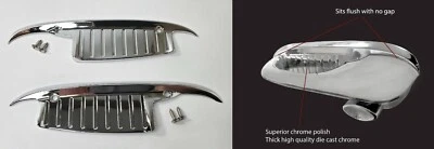 Pair Chrome Door Handle Scratch Guards For 1963-64 Chevy Bel Air, Impala & More - Image 1 of 4