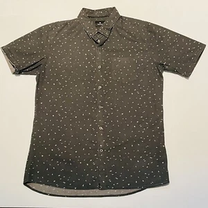 St Goliath Men’s Button Up Collared Casual Short Sleeve Shirt Black Size L - Picture 1 of 8