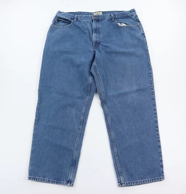 LL Bean Jeans Mens 42x30 Relaxed Fit Straight Leg Medium Wash Blue 100% Cotton - Image 1 of 4