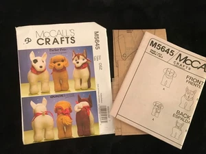 Vtg McCalls Sewing Pattern M5645 Parlor Pets Dogs 2008 Uncut - Picture 1 of 2